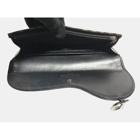 Dior Black and Gray Oblique Canvas Clutch Wallet - Picture 7 of 11